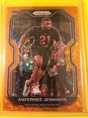 🔥🔥2020 Prizm ANFERNEE JENNINGS Orange Disco Prizm Rookie RC #371 Patriots - Image 1 of 2