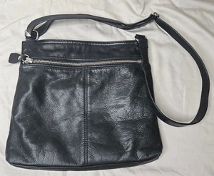 Borsa a tracolla Margot in pelle nera multitasche leggera media da viaggio - Foto 1 di 9