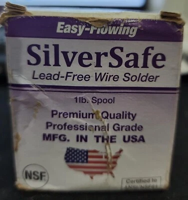 CUCHARA PLATEADA NSF 1 lb. Carrete SOLDADURA DE ALAMBRE SIN PLOMO Foto 1 de 3