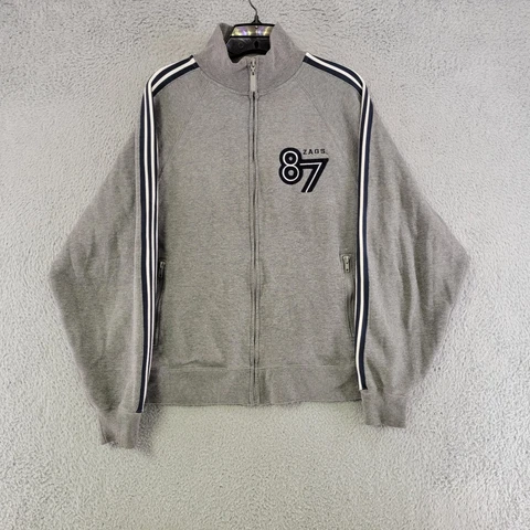 Gonzaga Bulldogs Jacket Mens S Small Gray Full Zip Mock Neck Pockets Jansport Cover