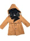 Big Guy for Young Americans Camel Corduroy Fur Lined Pea Coat Size 4T Boys