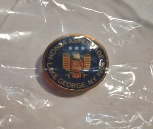 Vintage Honda Motorcycle Aspencade Lake George NY 1983 Biker Lapel tack Pin NIP - Picture 1 of 2