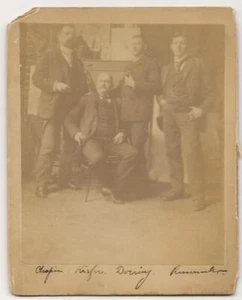 Vintage Cabinet Photo Four Distinguished Gentlemen With Their Names - Picture 1 of 1