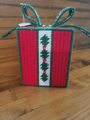 Caja Kleenex de pañuelos navideños vintage hecha a mano Foto 1 de 2