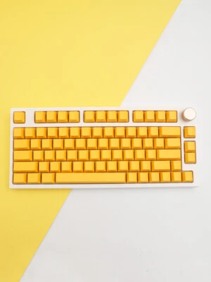 Sennelier Yellow Side Print PBT Keycap Support RGB Backlit Shine Through Keycaps - Image 1 of 4