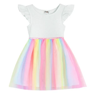 Rainbow Girl's Tutu Dress Casual Sleeveless, Wedding, Birthday  Dresses 3-7 Year - Picture 1 of 9