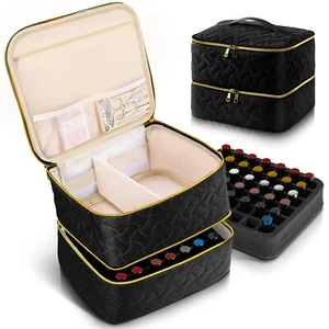 Nail Polish Organizer Case Holds 42 Bottles 15ml/0.5 fl.oz Double-Layer Nail ... - Picture 1 of 8