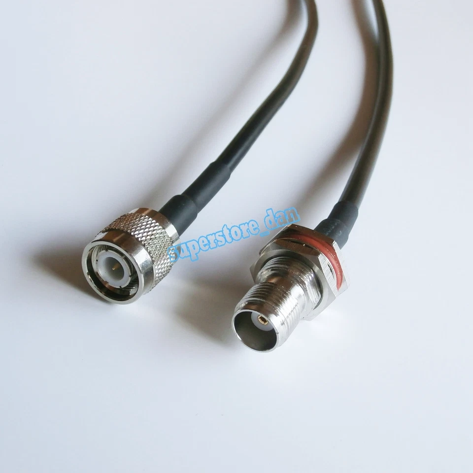 20inch RF RG58 cable TNC male plug to TNC female bulkhead jumper pigtail - Image 1 of 1