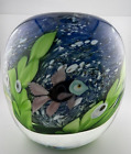 Grand vase en verre Orient & Flume Bruce Sillars 1980 sur le thème de l'océan