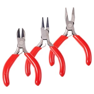 3Pcs 3 Styles Polishing Carbon Steel Mini Pliers Tool Sets 1pc/style 75~80mm - Picture 1 of 7