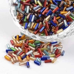 Lot of 500 Multicolored Tube Rocaille Beads 5mm Jewelry Making #1 - Picture 1 of 2