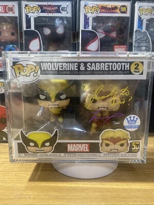 Wolverine Sabretooth Paquete de 2 Funko Pop Firmado por Tyler Mane Foto 1 de 4