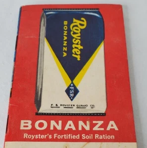 Vtg Farmers Memo Book Bonanza Fertilizer Advertisement Promo Farming 66 VA USA  - Picture 1 of 15