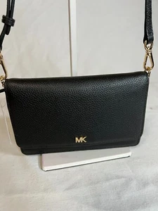 Michael Kors Black Leather Crossbody Phone Purse/Wallet New With Tags - Picture 1 of 6