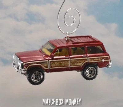 复古风格 80 年代定制 AMC 吉普 Grand Wagoneer 4x4 圣诞装饰品 1/64 — 第 1/4 张图片