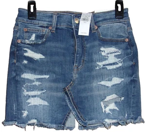 American Eagle Next Level Stretch Hi-Rise Mini Denim Skirt Size: 4 NWT $60 - Picture 1 of 3