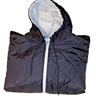 Chaqueta acolchada con capucha reversible faded glory gris/negro para hombre extra grande Foto 1 de 4