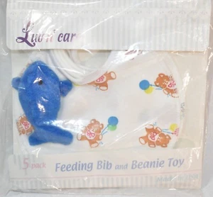 Luv N Care Baby paquete de 5 baberos y gorro de ballena juguete de colección nuevo 1999 - Imagen 1 de 8