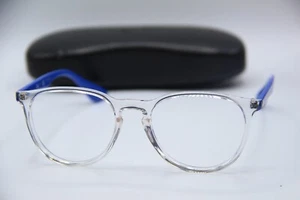 NEW RAY-BAN RB 7046 5734 CLEAR BLUE AUTHENTIC DESIGNER EYEGLASSES 51-18 - Picture 1 of 5