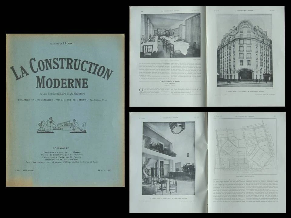 LA CONSTRUCTION MODERNE - n°30 - 1927 - PALACE HOTEL PARIS, LE CORBUSIER - Photo 1/1