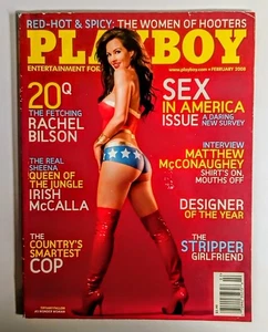 Playboy Magazine February 2008 Rachel Bilson Tiffany Fallon Wonder Woman Hooters - Picture 1 of 4