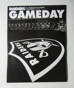 Gameday Program Oakland Raiders vs Kansas City Chiefs Sunday December 6, 2015 - Picture 1 of 1