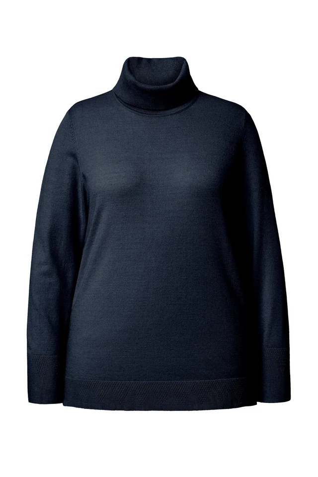 Ulla Popken Damen große Größen Rollkragenpullover breite Rippbündchen - Bild 1 von 1