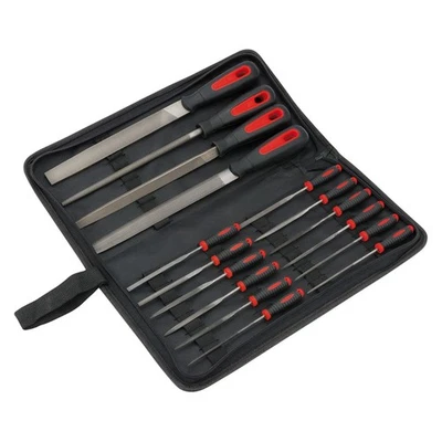 16pc Hand & Needle File Engineers Filing Tool Set Soft Grip + Case Draper 68904 - Image 1 of 4