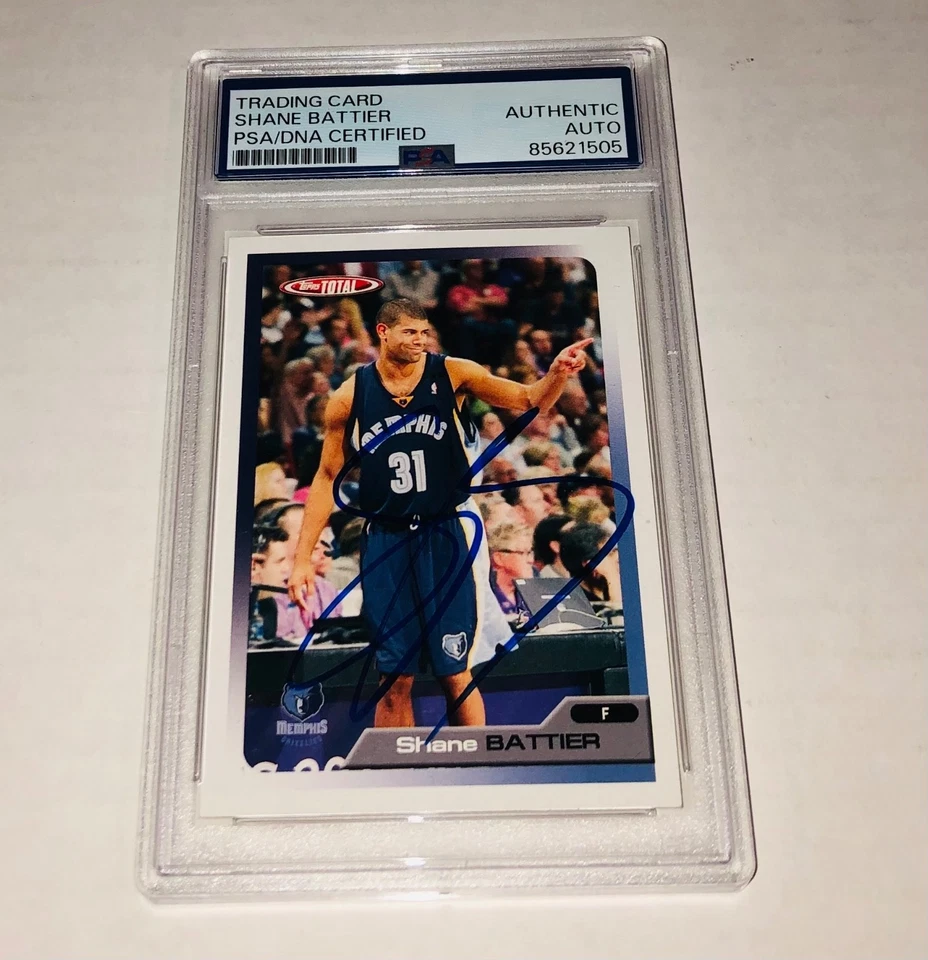 Shane Battier Memphis Grizzlies 2005-06 Topps Total #6 Signed Card Auto PSA RARE - Image 1 of 2
