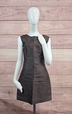 Vestido DOLCE & GABBANA Talla estimada 10 100% Seda Marrón Ajustado Foto 1 de 4