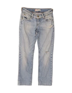 LEVI'S Girls 571 Distressed Slim Jeans 9-10 Years W24 L25 Blue Cotton AN05 - Picture 1 of 3