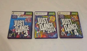 Lote de 3 juegos Just Dance 3, Just Dance 4, Just Dance 2014 Xbox 360 Kinect Bundle - Imagen 1 de 1