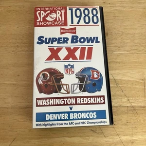 Super Bowl XXII 22 1988 Washington Redskins vs Denver Broncos VHS Tape PAL UK - Picture 1 of 4