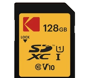 KODAK SDXC Card 128GB UHS-I U1 V10 Premium, up to 85MB/s Read Speed, for Full - Picture 1 of 2