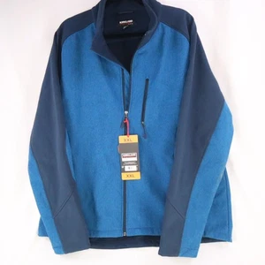 Kirkland Signature Jacket Men's 2XL Blue/Navy Water Wind Resistant Full Zip - Picture 1 of 11