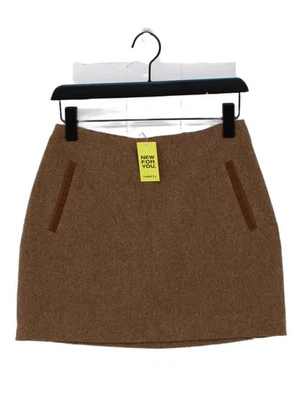 Joules Women's Mini Skirt UK 10 Brown Wool with Polyester, Viscose Short Mini - Image 1 of 4