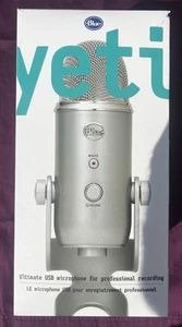 Blue Yeti USB Microphone w/ Box, Manual, USB Cable – Excellent Cond, Tested - Picture 1 of 6