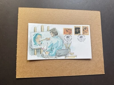 Philippines 1990 FDC(44) +Philippines Painting#2042-44 +Hand-Paint Cachet (B) - Image 1 of 2