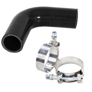 Acoplador de manguera de silicona de codo de 90 grados 1 1/4" tubo intercooler de 32 mm + abrazadera en T - Imagen 1 de 8
