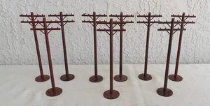 (9) Vintage PLASTICVILLE  6"  Telephone Poles  O Gauge Size - Picture 1 of 8