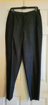 Pantalones de seda negros vintage para mujer RENA ROWAN talla 12 Foto 1 de 4