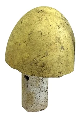 De Colección Piedra Fundida Jardín Seta Pequeña Amarillo Blanco Cemento Patio Ornamento Alambre Centro Foto 1 de 4