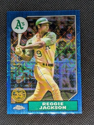 2022 Topps Chrome 1987 Mojo синяя переливающаяся карточка /150 Реджи Джексон #T87C2-85  - Изображение 1 из 2