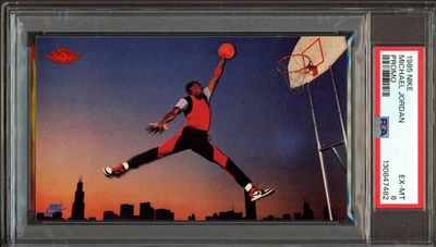 MICHAEL JORDAN ~ 1985 Nike Promo Rookie Card RC ~ Graded PSA 6 EX-MT - Image 1 of 2