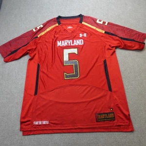 Maryland Terps Football Jersey Large Red #5 Danny O'Brien 2010 - Picture 1 of 13