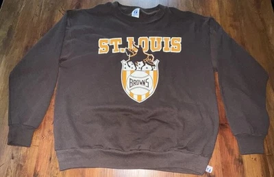 Vintage Logo 7 MLB St. Louis Browns Baltimore Orioles Sweater Size XL Baseball - Image 1 of 4