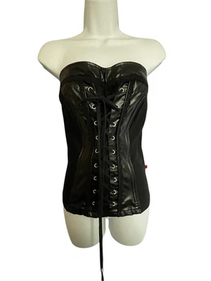 Corsé Bustier Tripp NYC imitación cuero y encaje para mujer talla L” Foto 1 de 4