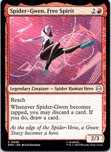 Spider-Gwen, Free Spirit C Legendary Creature — Spider Human Hero regular Marvel - Picture 1 of 2