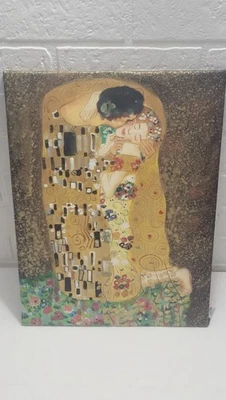 Pintura al óleo The Kiss Gustav KLIMT del artista de West Hartford Art League 16x12 Foto 1 de 4