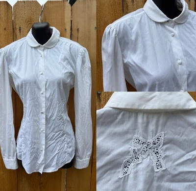 RED VALENTINO Lazo Abotonado Ojales Femenino Blanco Volantes Abotonados Talla 38 EE. UU. 6/8 Foto 1 de 4